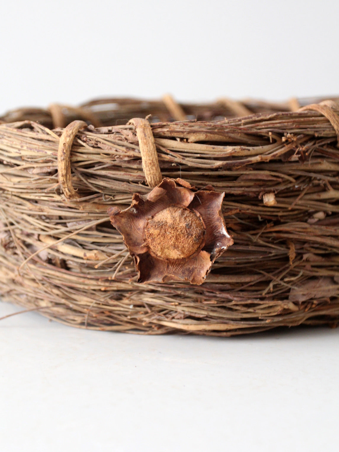 vintage rustic wicker twig basket