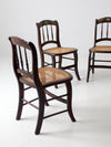 antique cane seat stencil back chairs set of 5