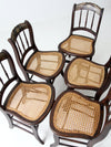 antique cane seat stencil back chairs set of 5