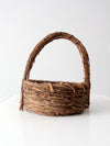 vintage rustic wicker twig basket