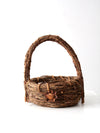 vintage rustic wicker twig basket