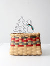 vintage handmade Christmas basket