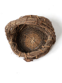 vintage rustic wicker twig basket