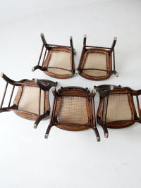 antique cane seat stencil back chairs set of 5