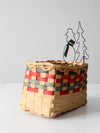 vintage handmade Christmas basket