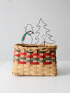vintage handmade Christmas basket