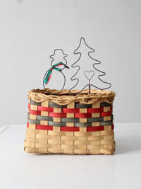 vintage handmade Christmas basket