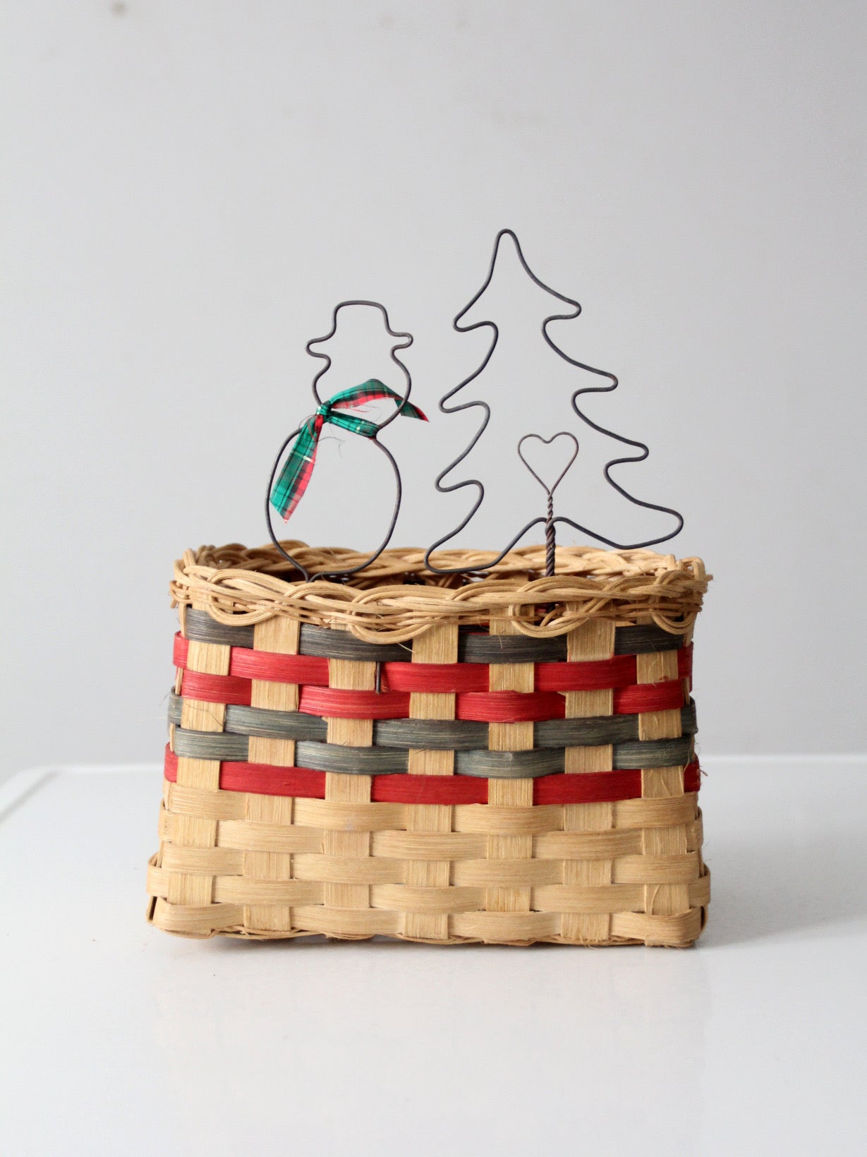 vintage handmade Christmas basket