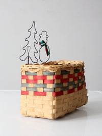 vintage handmade Christmas basket