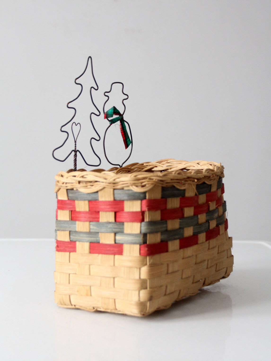 vintage handmade Christmas basket