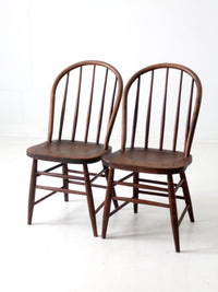 antique spindle back dining chairs pair