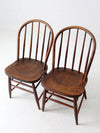 antique spindle back dining chairs pair