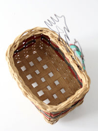 vintage handmade Christmas basket