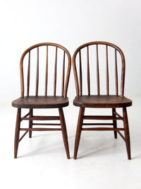 antique spindle back dining chairs pair