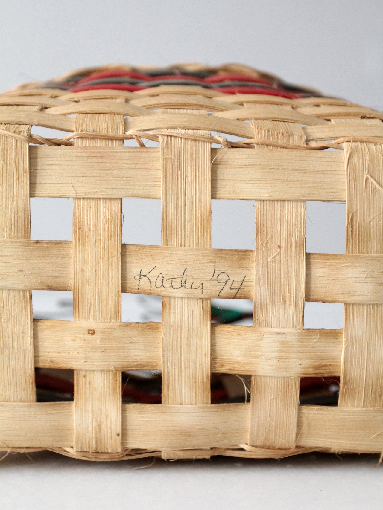 vintage handmade Christmas basket