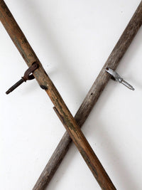 pair of vintage wooden boat oars