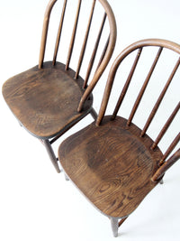 antique spindle back dining chairs pair