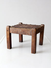 turn of the century upholstered wood footstool