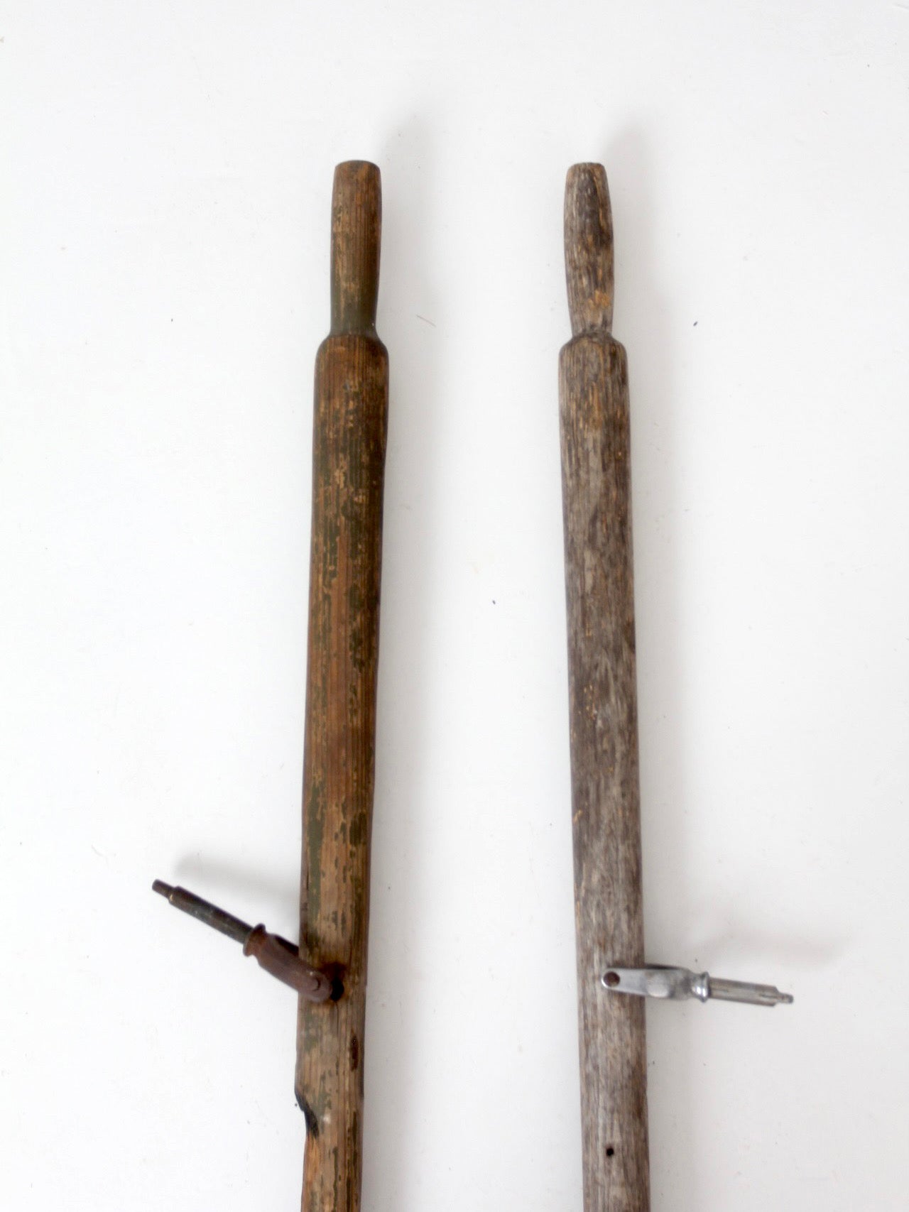 pair of vintage wooden boat oars