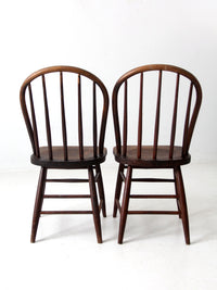 antique spindle back dining chairs pair