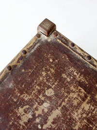 turn of the century upholstered wood footstool