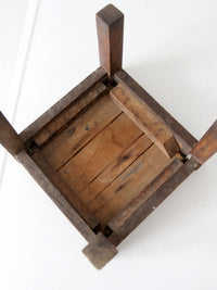 turn of the century upholstered wood footstool