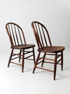 antique spindle back dining chairs pair