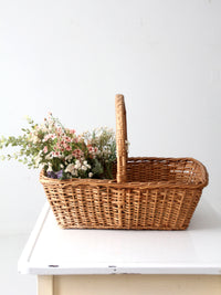 vintage wicker gathering basket