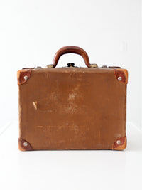 vintage miniature leather suitcase travel case
