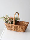 vintage wicker gathering basket