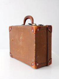 vintage miniature leather suitcase travel case