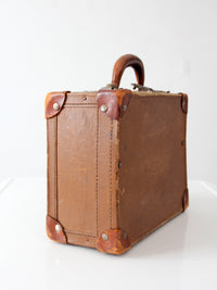 vintage miniature leather suitcase travel case