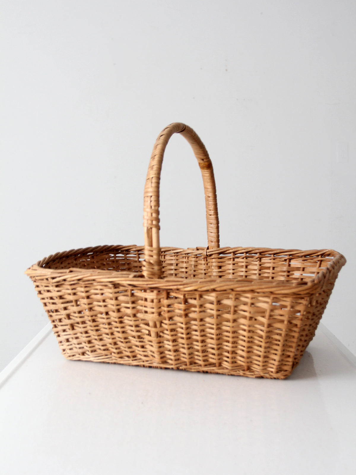 vintage wicker gathering basket