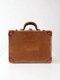 vintage miniature leather suitcase travel case