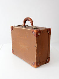 vintage miniature leather suitcase travel case