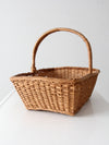 vintage wicker gathering basket