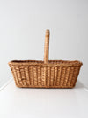 vintage wicker gathering basket