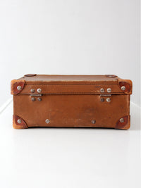 vintage miniature leather suitcase travel case