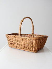 vintage wicker gathering basket