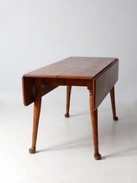 mid-century colonial revival drop leaf dining table by O'Hearn