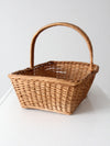 vintage wicker gathering basket