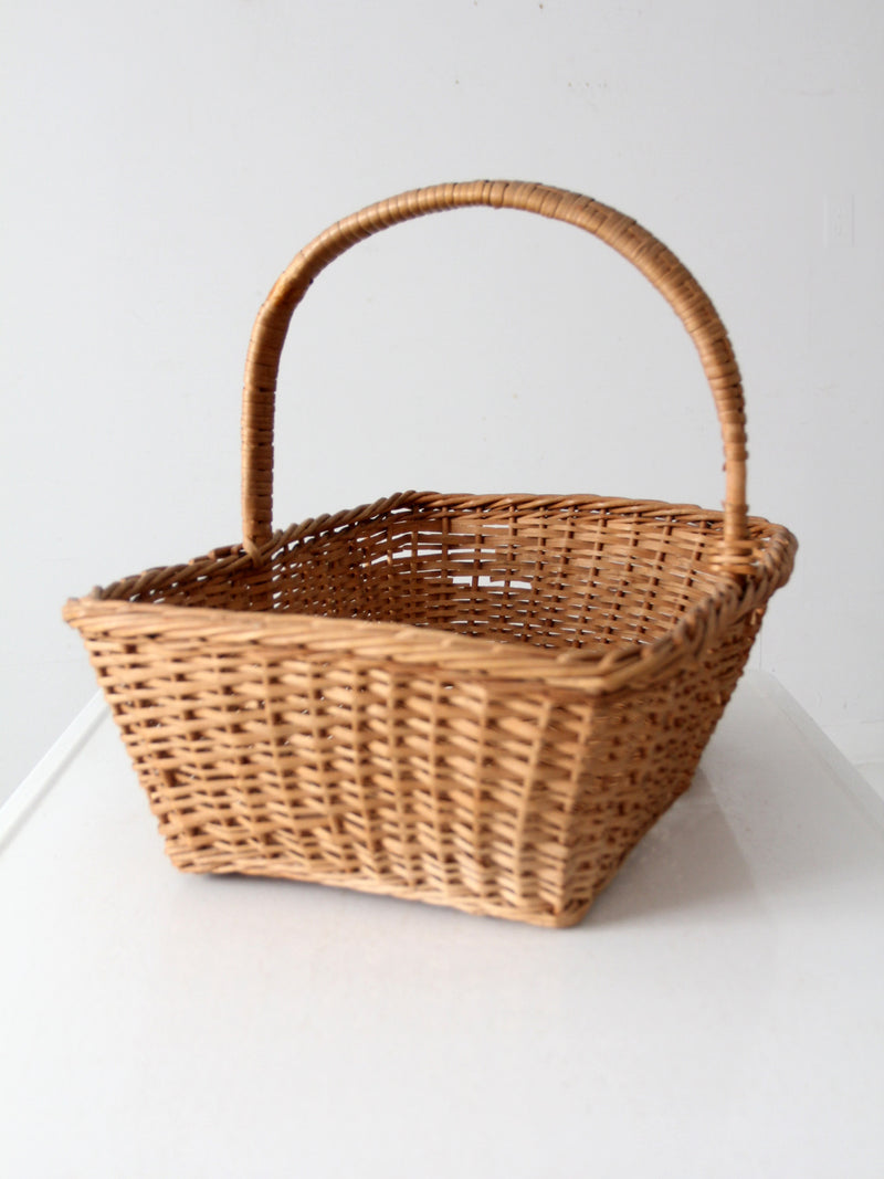 vintage wicker gathering basket