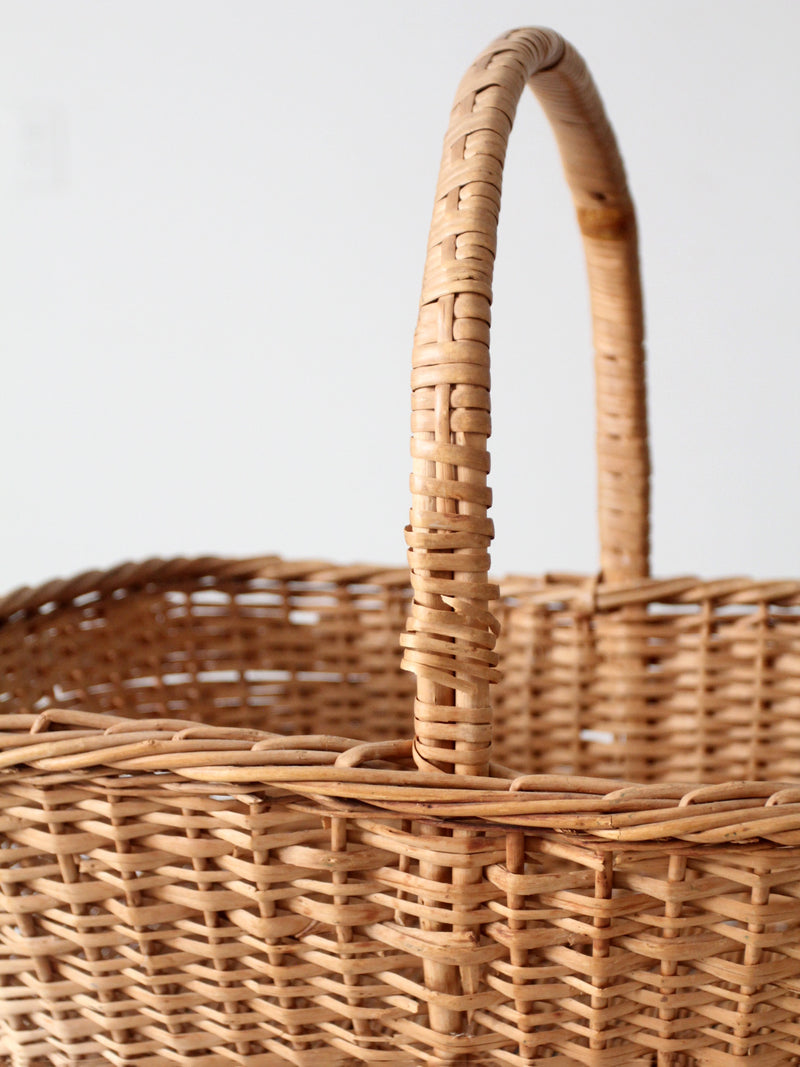 vintage wicker gathering basket