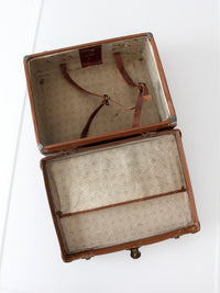 vintage miniature leather suitcase travel case