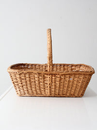 vintage wicker gathering basket