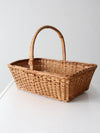 vintage wicker gathering basket