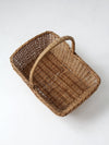 vintage wicker gathering basket