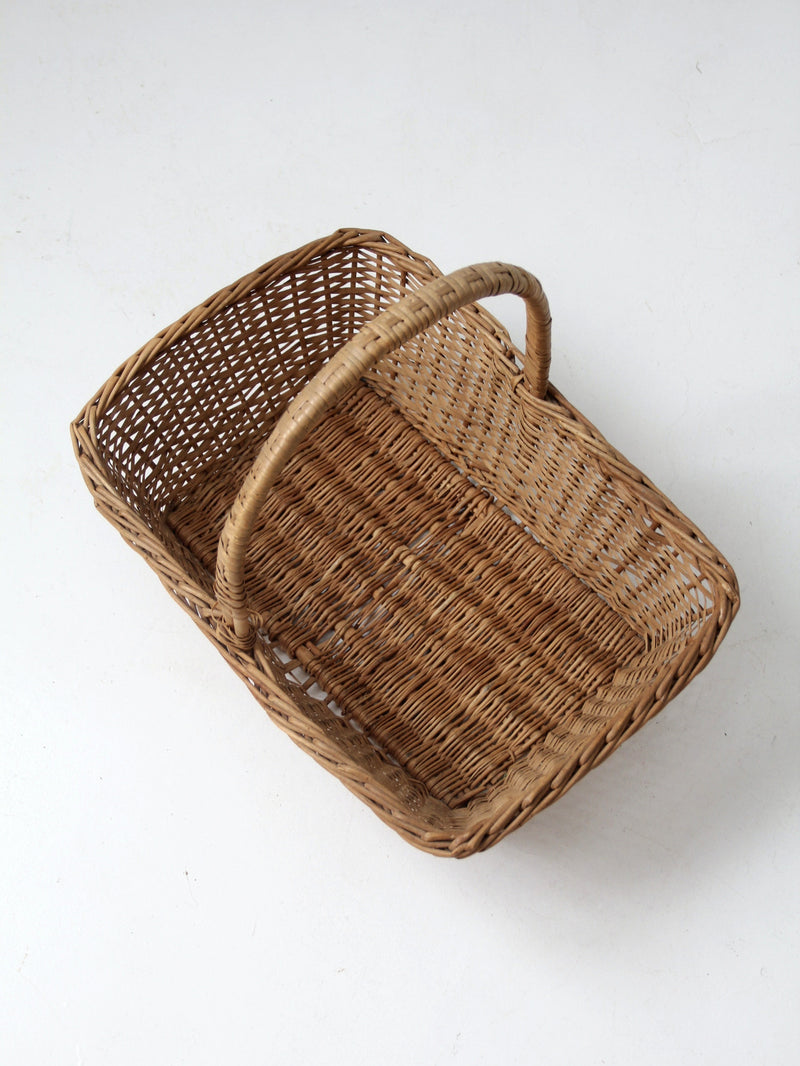 vintage wicker gathering basket