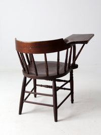 antique Crocker Chair Company Windsor writing arm chair