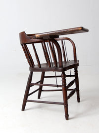 antique Crocker Chair Company Windsor writing arm chair